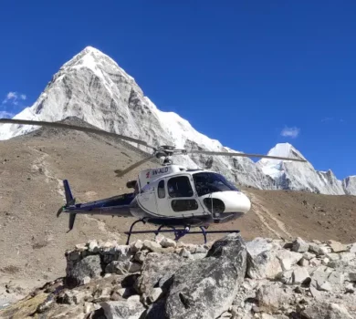 Gorakshep to Lukla helicopter flight
