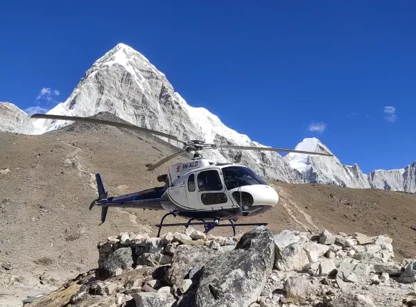 Gorakshep to Lukla helicopter flight