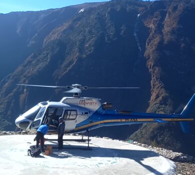 Namche to Lukla Helicopter Flight