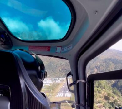 Monjo to Kathmandu Helicopter Flight