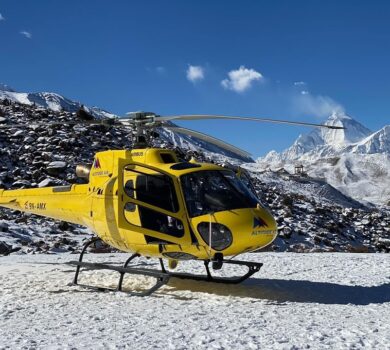 Chhukung to Lukla Helicopter Flight