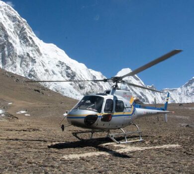 Dinboche to Kathmandu Helicopter Flight