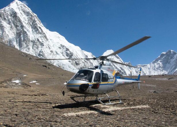 Dinboche to Kathmandu Helicopter Flight