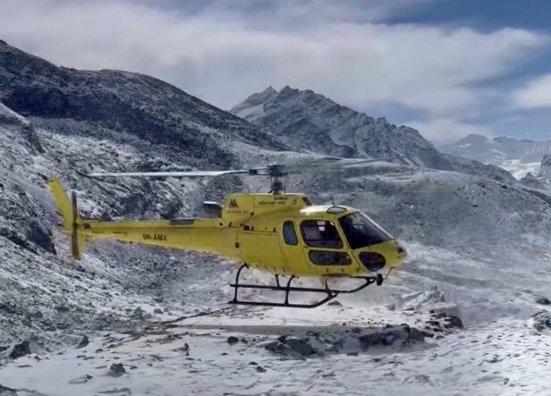 Dzongla to Lukla Helicopter Flight
