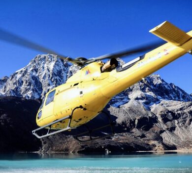 Machhermo to Kathmandu Helicopter Flight