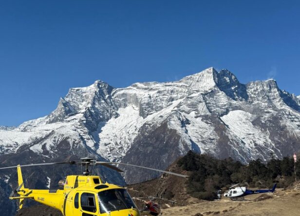 Pangboche to Kathmandu Helicopter Flight