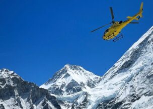 Lobuche to Kathmandu Helicopter Flight