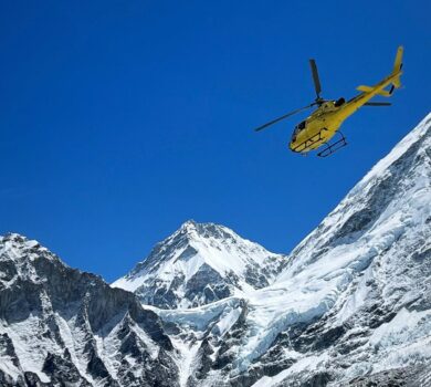 Lobuche to Kathmandu Helicopter Flight