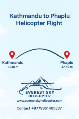 Kathmandu to Phaplu Helicopter Flight Route Map