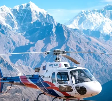Khumjung to Kathmandu Helicopter Flight