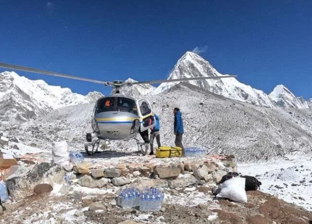 Chhukung to Kathmandu Helicopter Flight