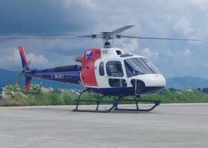 Manang to Kathmandu Helicopter Flight